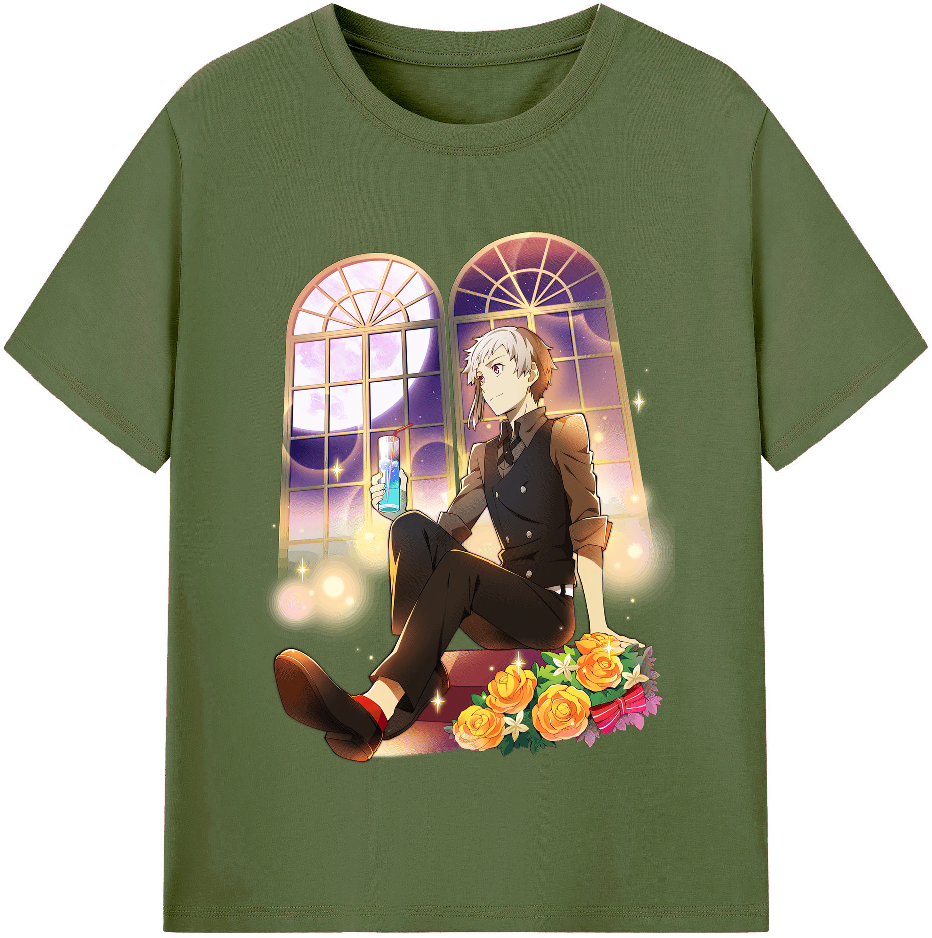 （画像用） 文豪ストレイドッグス Bungo Stray Dogs 綿100％半袖Tシャツ（フロントプリント）